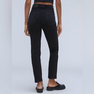 Everlane Straight Leg Black Crop Jean